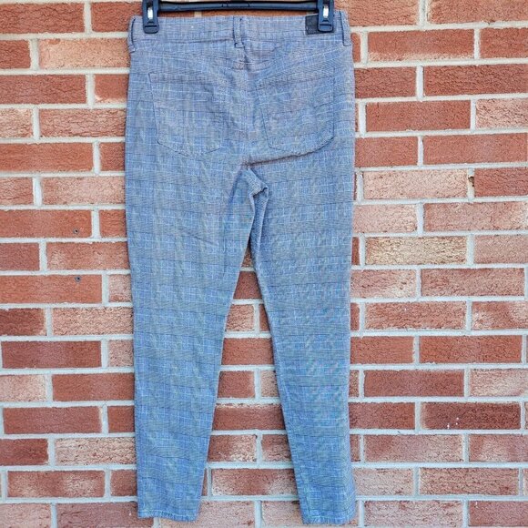 American Eagle Super Stretch Pants Women's Size 14 Regular Grey Plaid Tapered - Picture 2 of 6